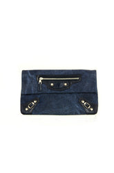 Balenciaga Motocross Giant Envelope Clutch Lacivert - Standart