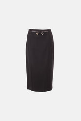 Burberry Fiyonklu Midi Etek Si̇yah - 40