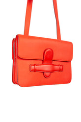 Celine Symmetrical Deri Çanta Nar çiçeği