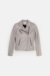 IRO Deri Biker Ceket Gri - 34