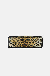 Roberto Cavalli Leopar Saten ve Deri Clutch Leopar