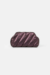 Sandro Kapitone Deri Clutch Mor