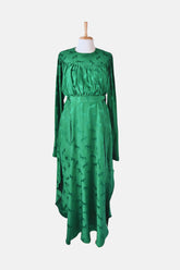 Stella McCartney Jakarlı İpek Elbise Yeşi̇l - 38