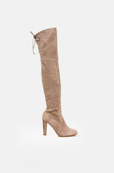 Stuart Weitzman Diz Üstü Süet Çizme Vizon - 37