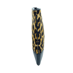 Christian Louboutin Leopard Pony Hair Black Leather Loubiposh Clutch Bag