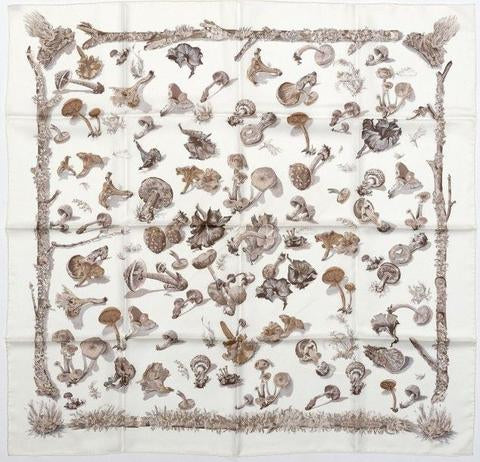 Hermes İpek Eşarp Krem - 90x90