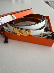 Hermes Beyaz Renk Standart Beden Kemer