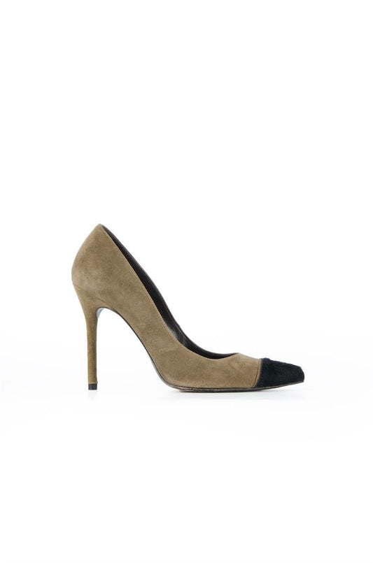 Stuart Weitzman Süet Topuklu Ayakkabı Haki - 36