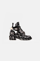 Balenciaga Graffiti Bootie Siyah beyaz - 36