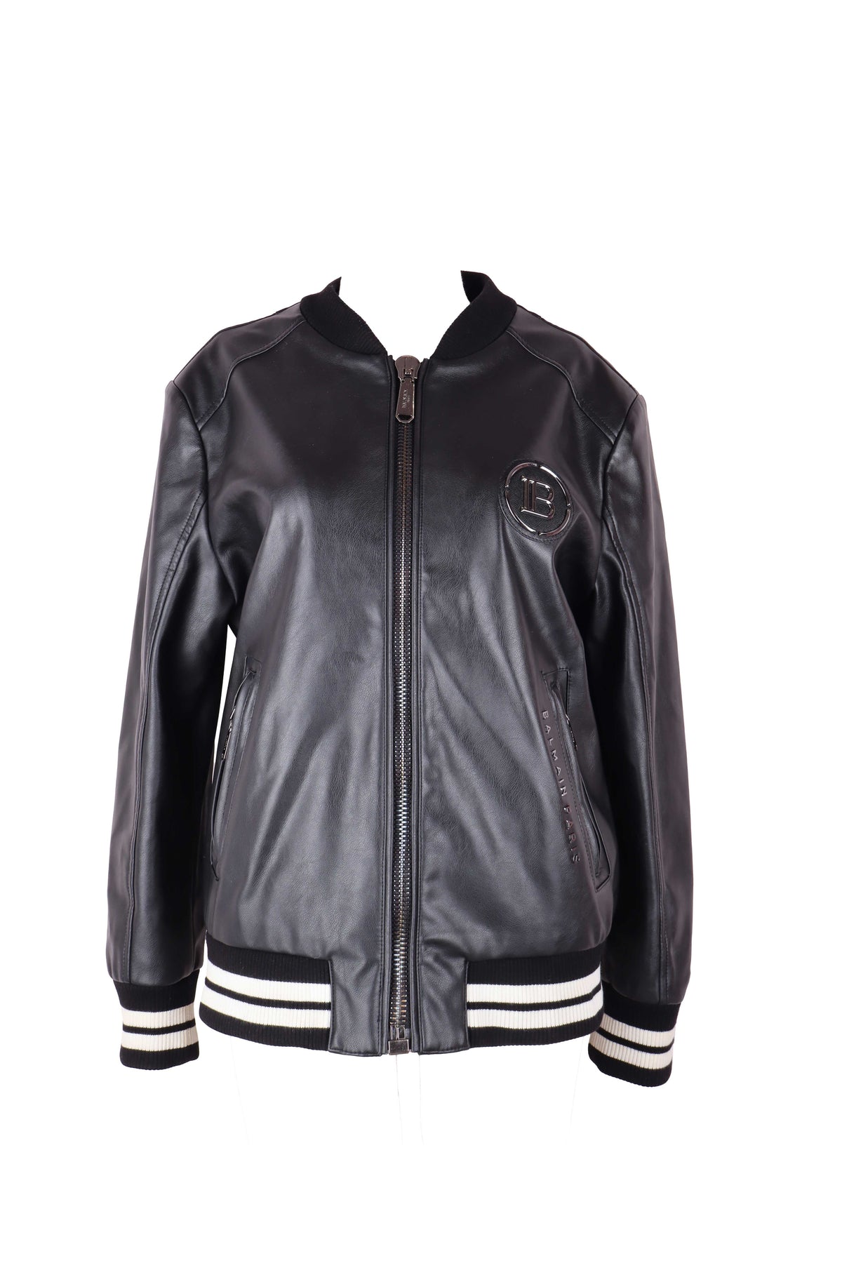 Balmain Siyah Deri Ceket