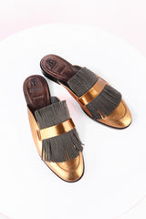 Brunello Cucinelli Metalik Bronz Terlik Metalik bronz - 37