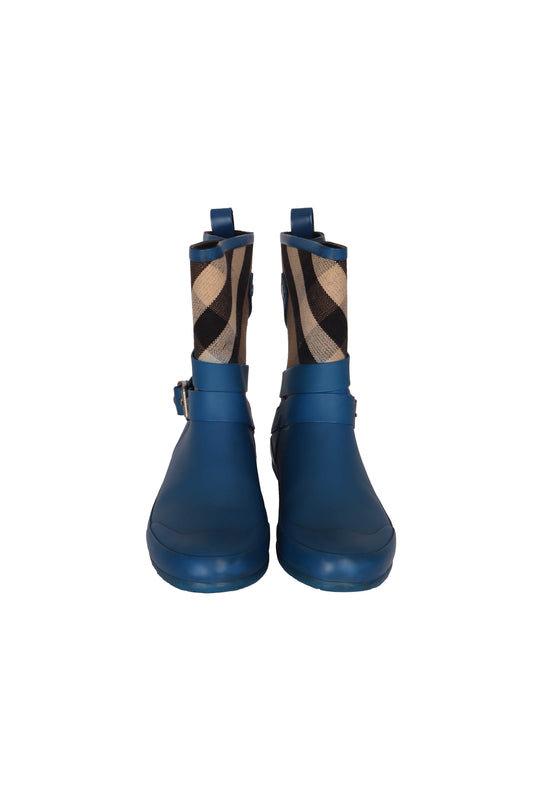 Burberry Mavi Yağmur Çizmesi - 38