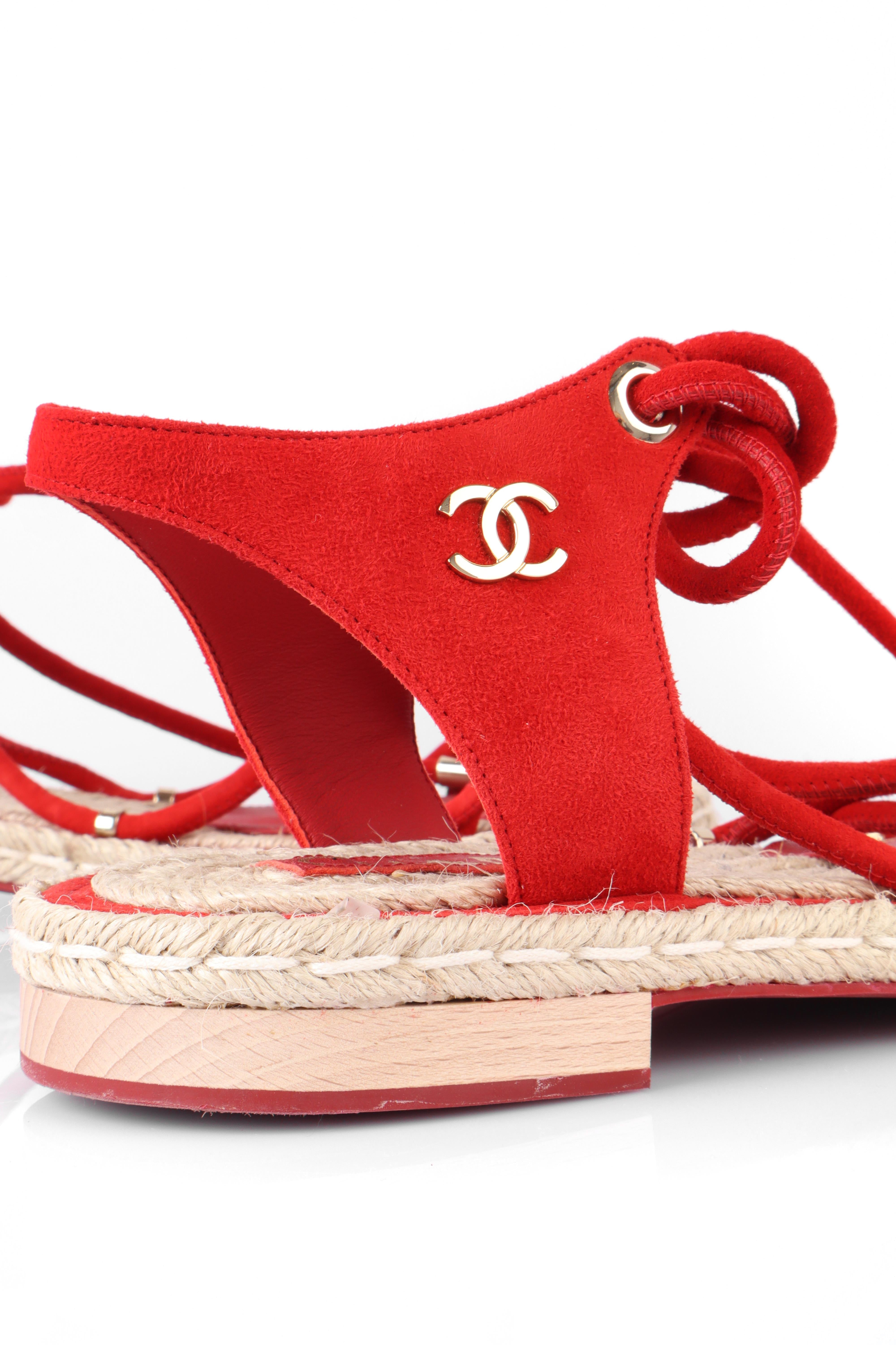 Chanel Sandalet Kırmızı - 38