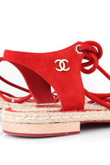 Chanel Sandalet Kırmızı - 38