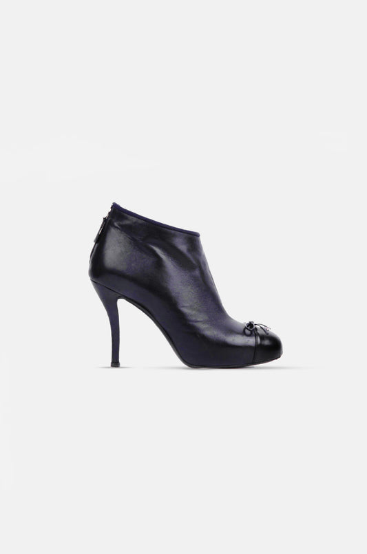 Chanel Deri Bootie Siyah - 37