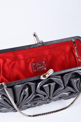 Christian Louboutin Viola Saten Clutch Gri - Standart