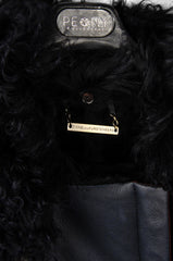 Diane von Furstenberg Lyle Shearling Yelek Lacivert - 36