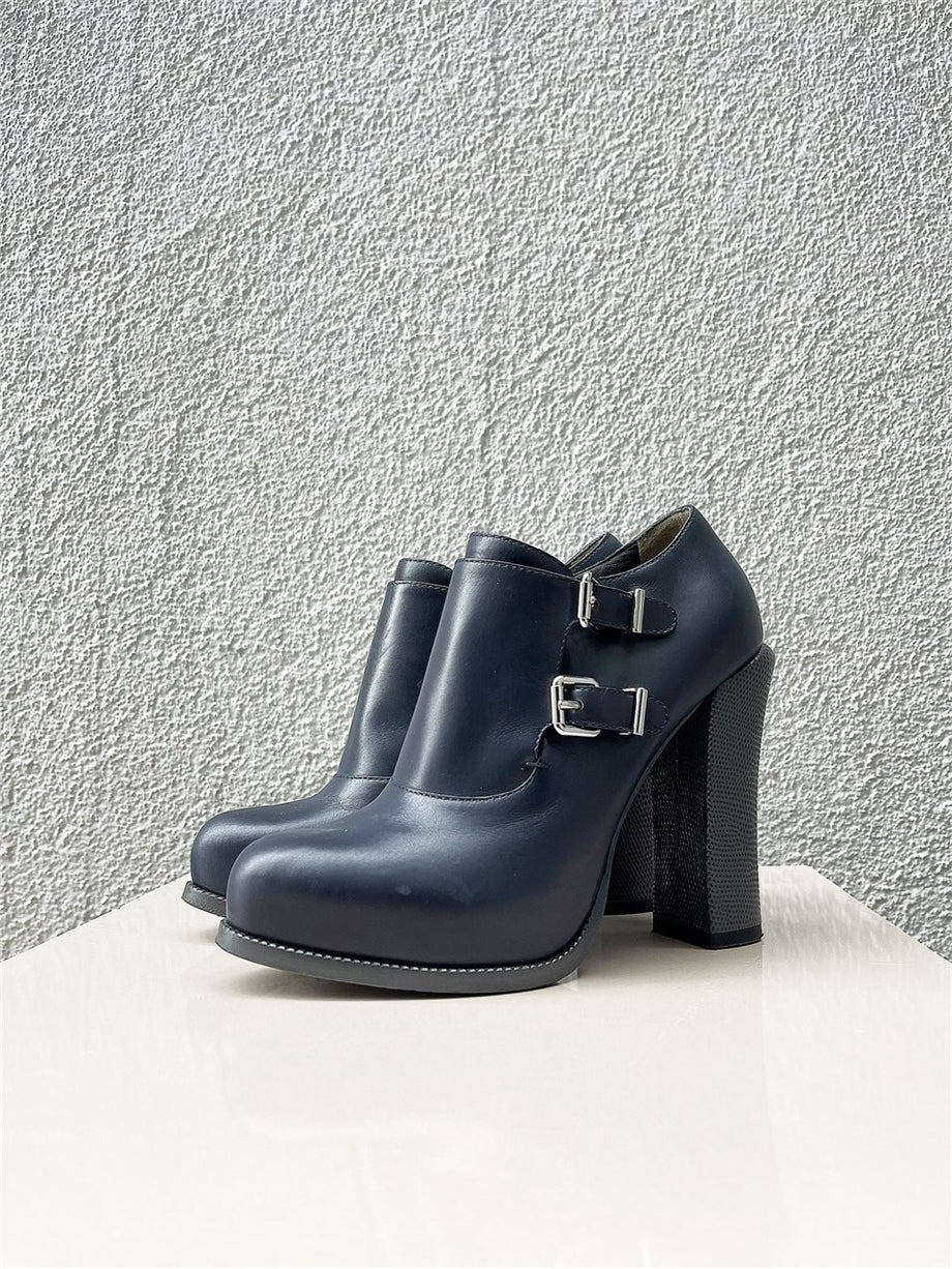 Fendi Deri Bootie Laci̇vert - 38