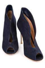 Gianvito Rossi Denim Bootie Lacivert - 37