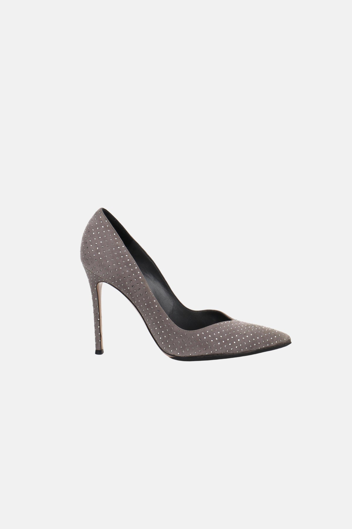 Gianvito Rossi Taşlı Stiletto Füme - 38