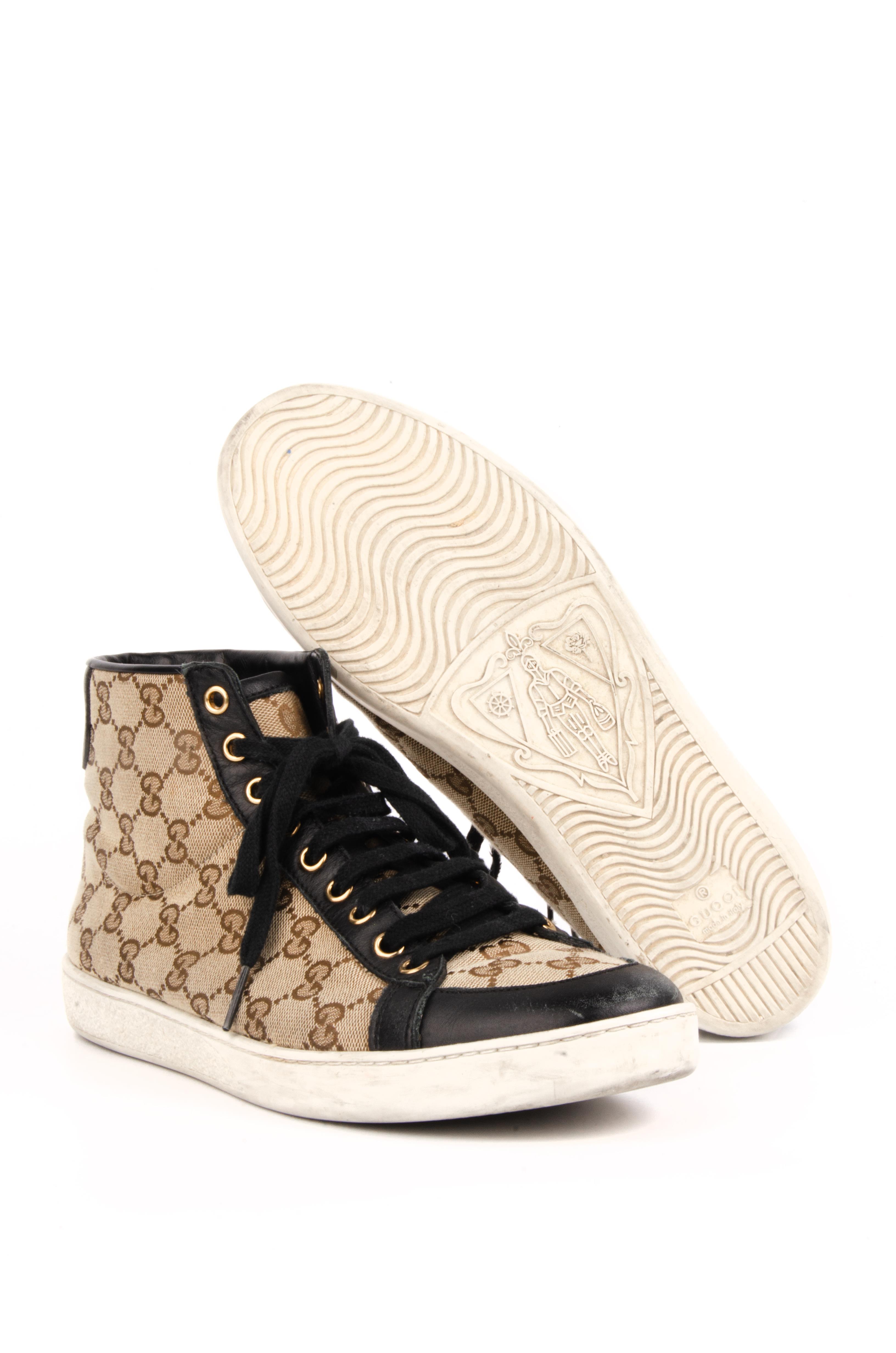 Gucci GG Canvas High-Top Sneaker Kahverengi - 39