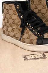 Gucci GG Canvas High-Top Sneaker Kahverengi - 39