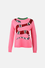 Gucci Kingsnake Yün Kazak Pembe - M