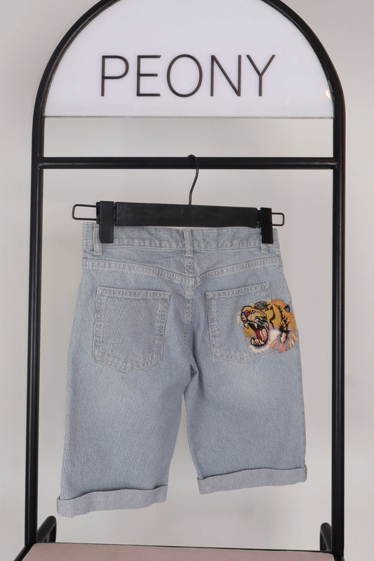 Gucci Cep Detaylı Çocuk Şort Mavi - 10y