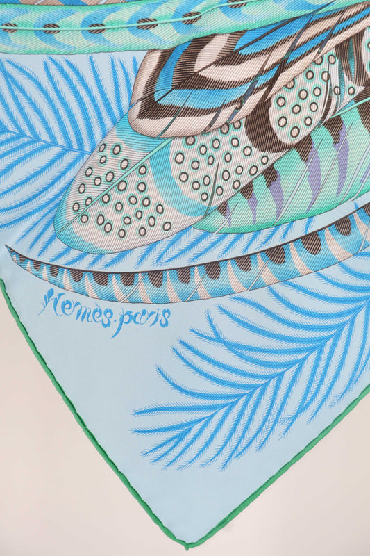 Hermes Eşarp 90x90 Mavi