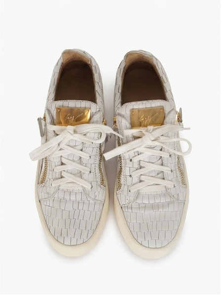 Giuseppe Zanotti Frankie Crocodile Effect Sneaker - 42