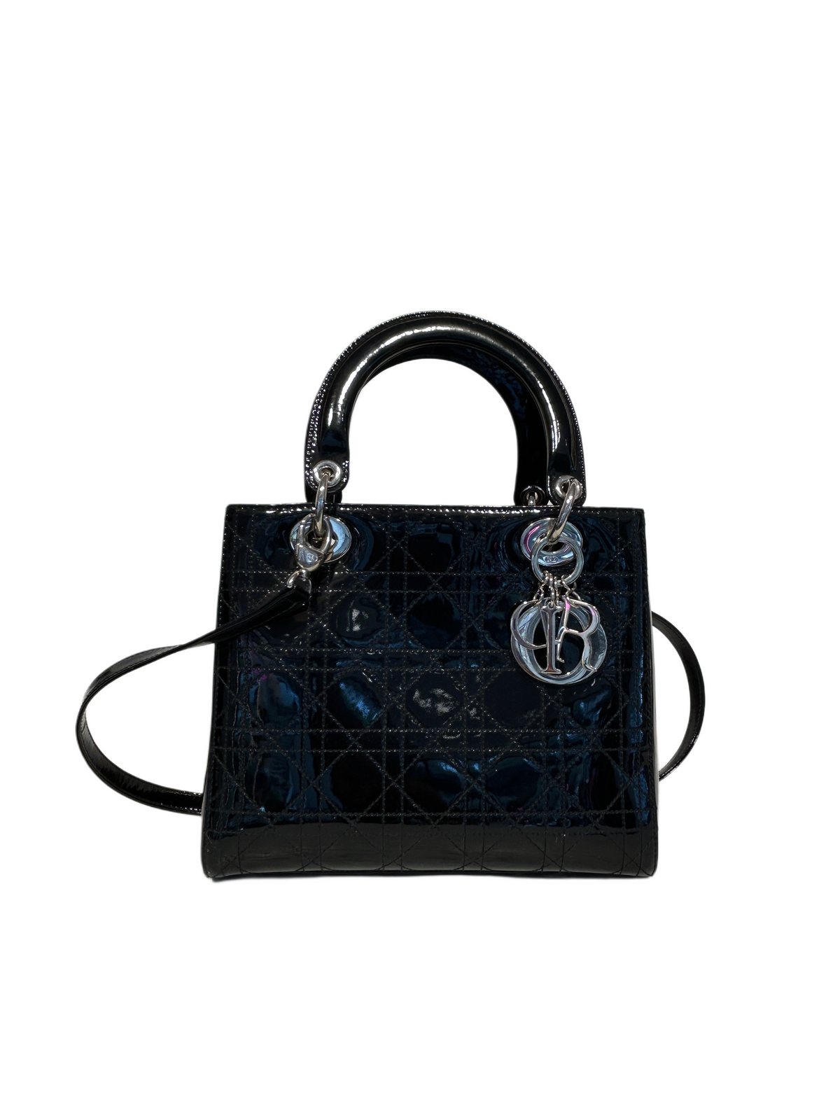 Christian Dior Lady Dior Patent Leather Çanta