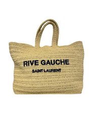 YVES SAINT LAURENT Rive Gauche Raffia Tote Bag