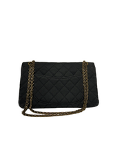 Chanel Jersey 2.55 Denim Black Double Flap Çanta