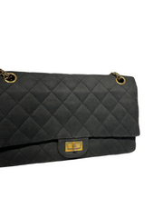 Chanel Jersey 2.55 Denim Black Double Flap Çanta