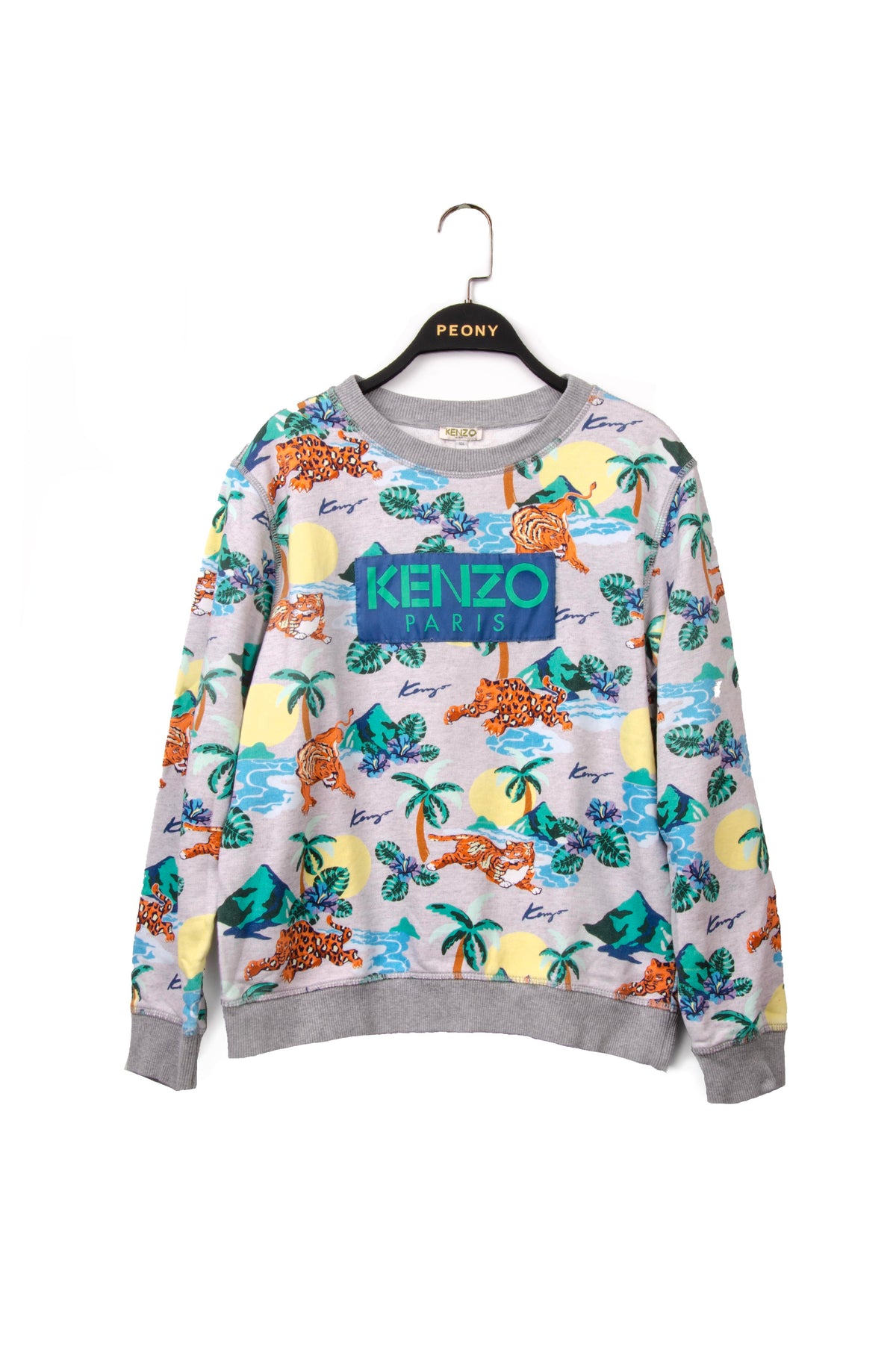 Kenzo Desenli Sweatshirt Gri - 14 yaş