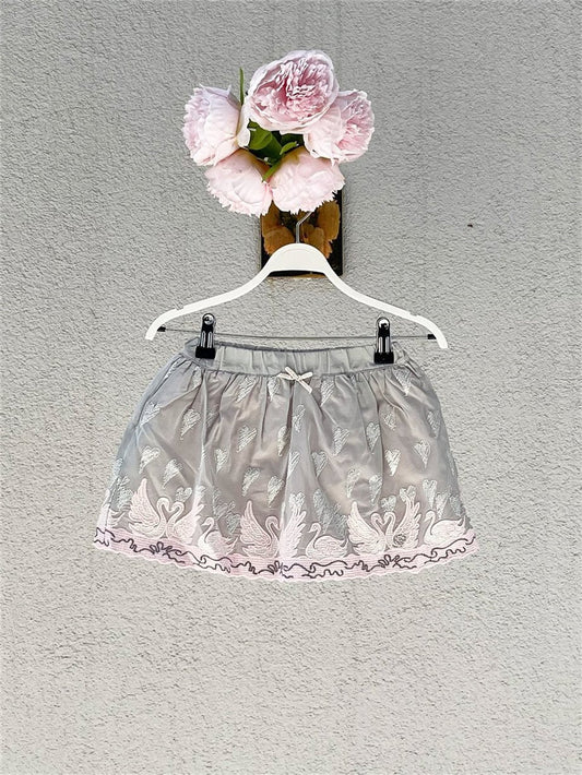 Miss Blumarine İşlemeli Bebek Etek Gri̇ - 2Y