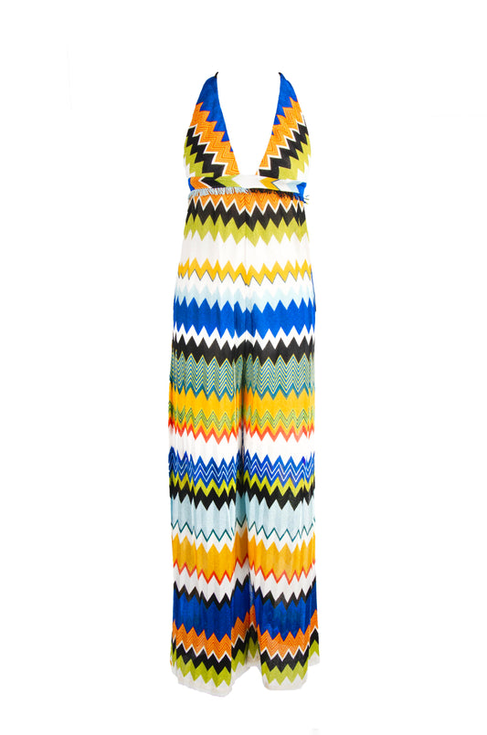 Missoni Zikzak Desenli Tulum Mavi - 34