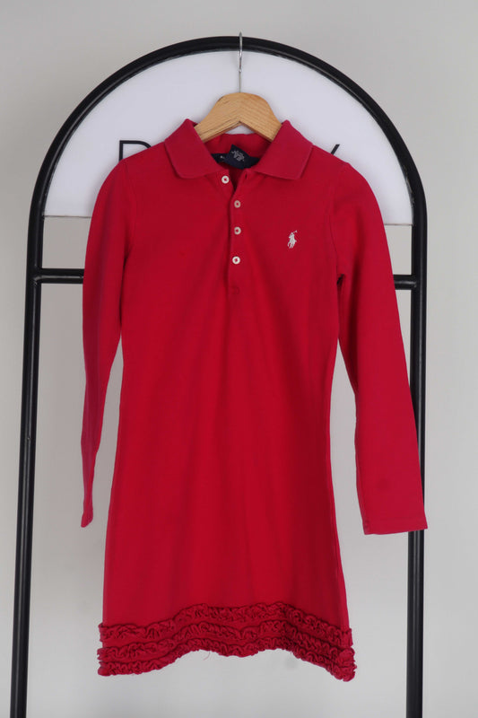 Ralph Lauren Pembe Kız Çocuk Elbise- 6 Yaş