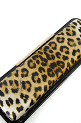 Roberto Cavalli Leopar Saten ve Deri Clutch Leopar - Standart