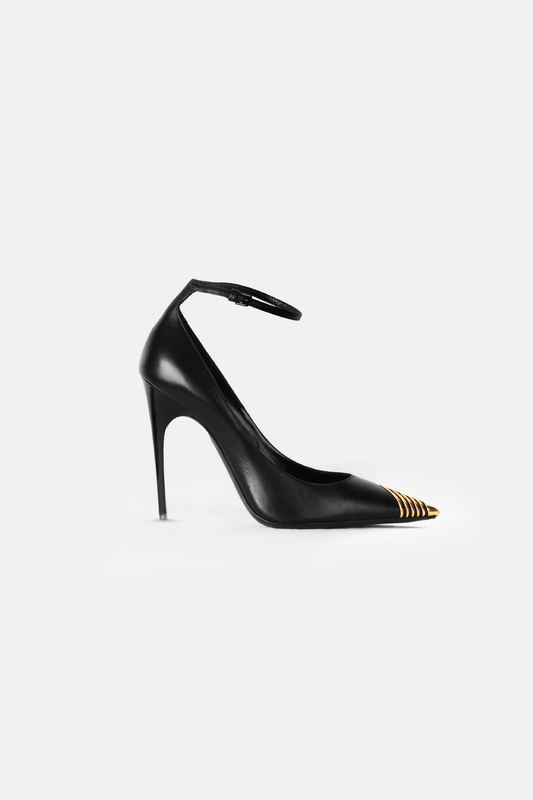 Yves Saint Laurent (YSL) Deri Stiletto Siyah - 39