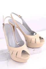 Sergio Rossi Platform Sandalet Bej - 38