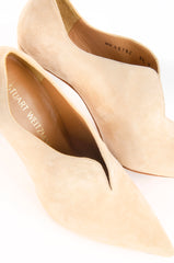 Stuart Weitzman Nude Süet Bootie Ekru - 38