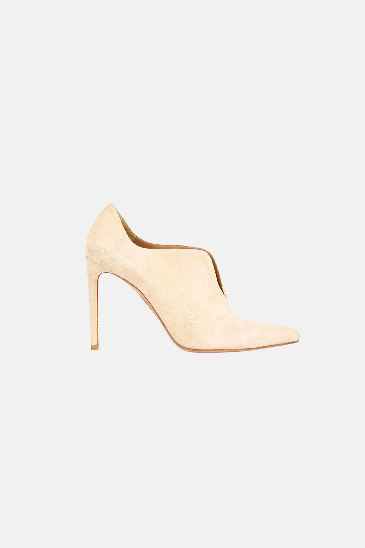 Stuart Weitzman Nude Süet Bootie Ekru - 38