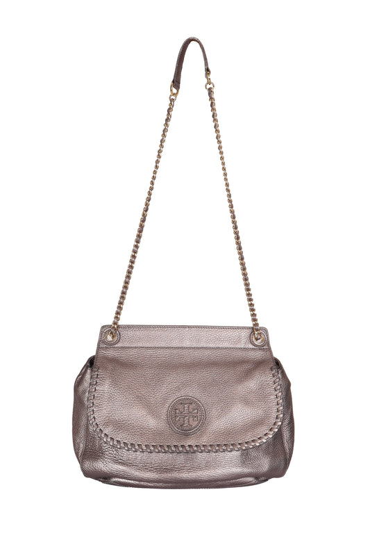 Tory Burch Metalik Marion Çanta