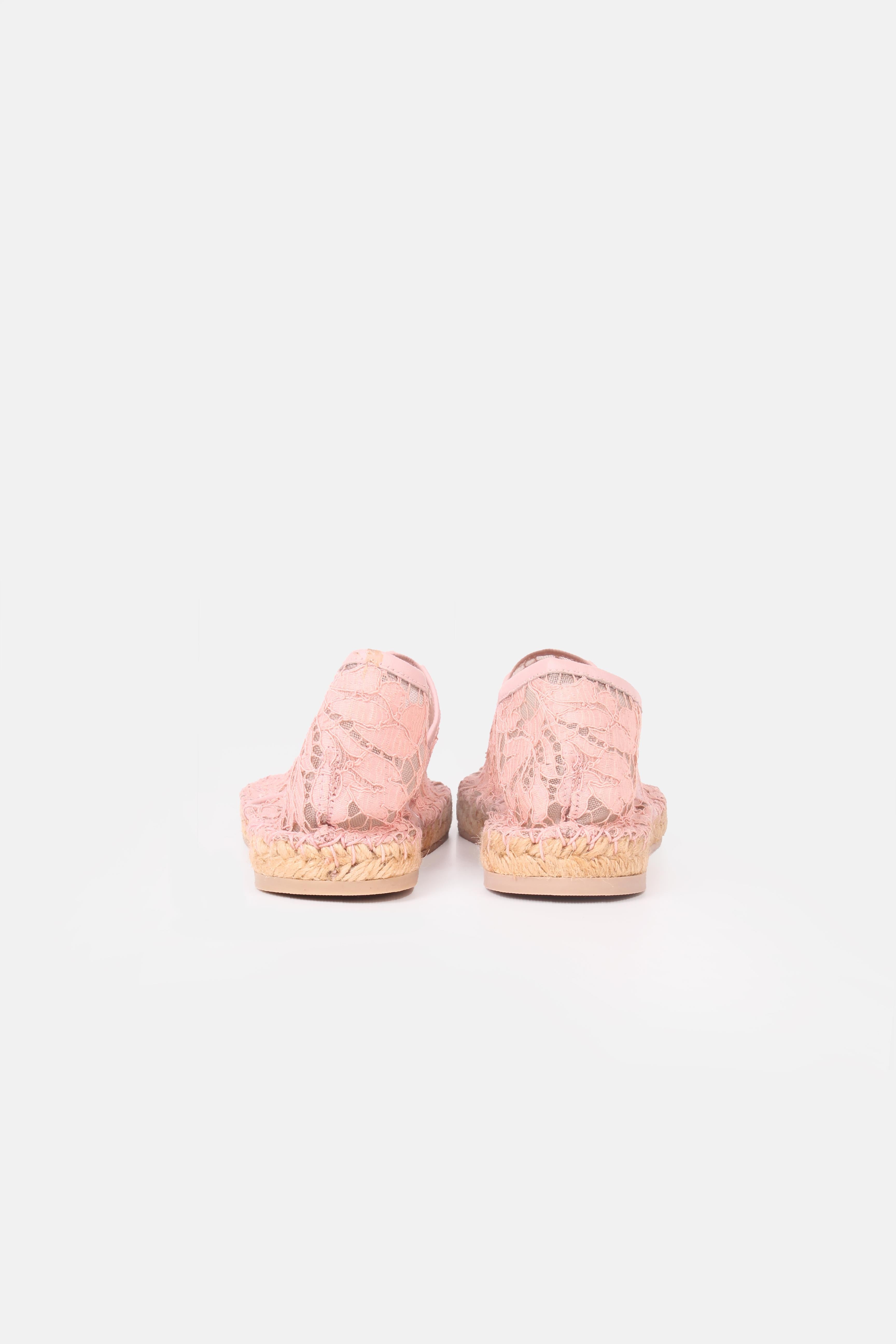 Valentino Dantel Espadril Pembe - 36