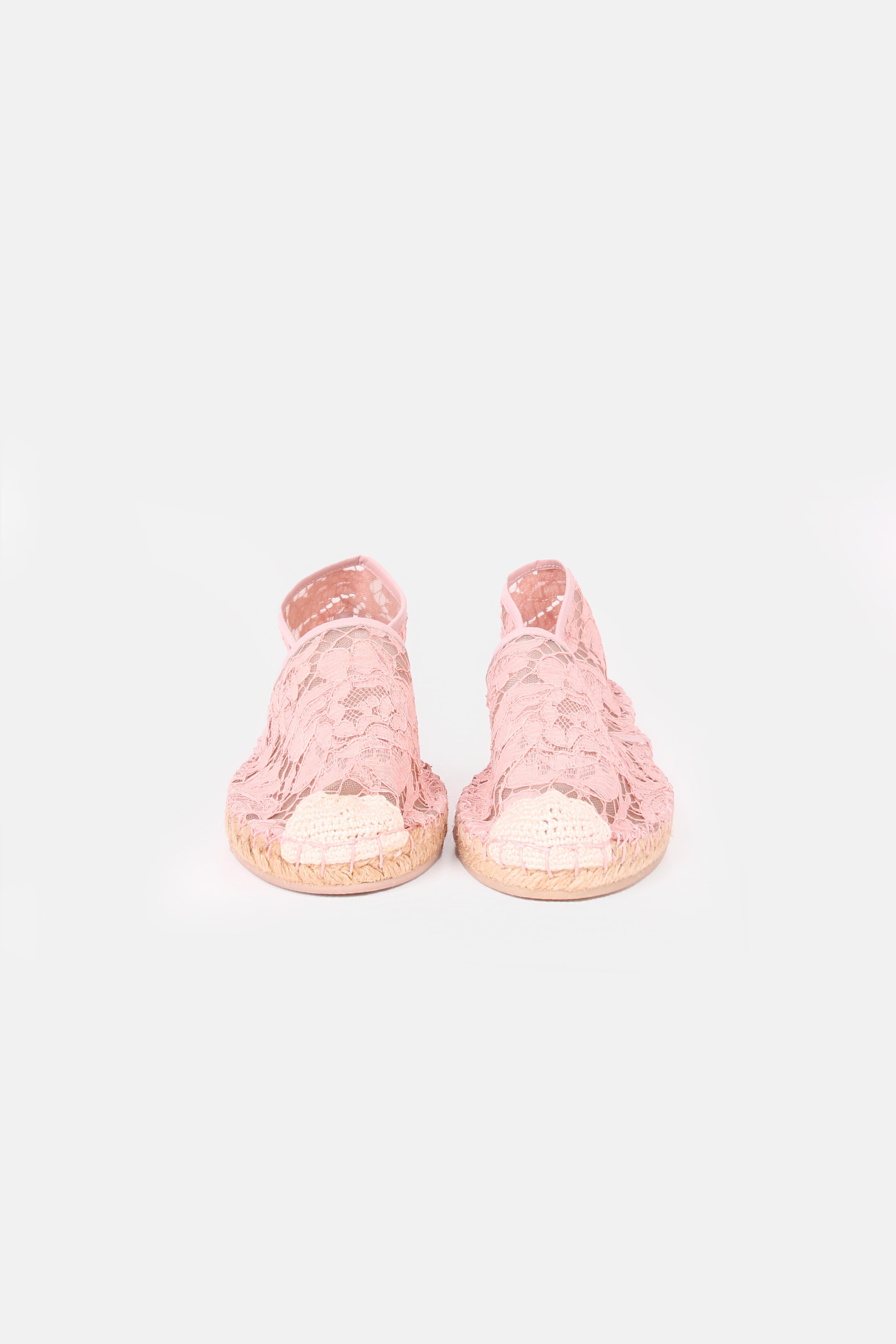 Valentino Dantel Espadril Pembe - 36