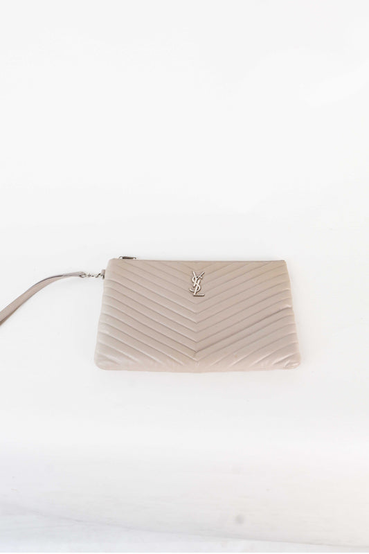Yves Saint Laurent Gri Clutch