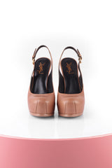 Yves Saint Laurent Camel Deri Topuklu Ayakkabı Camel - 38